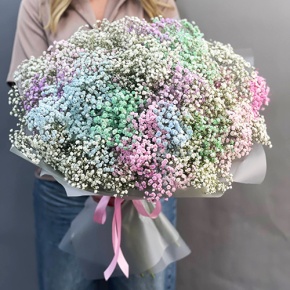 Букет "Леденец" из 25 радужных гипсофил  в Лосино-Петровском