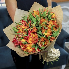 Букет "Оттенки осени" из 27 альстромерий в Лосино-Петровском