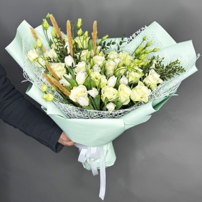 Букет тюльпанов и эустом в Лосино-Петровском