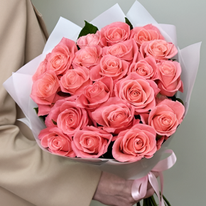 Букет из 21 коралловой розы (60 см) в Лосино-Петровском