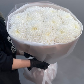 Букет из 11 белых хризантем  в Лосино-Петровском