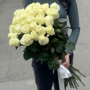 Монобукет из 25 роз Эквадор Мондиаль (80 см) в Лосино-Петровском