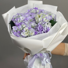 Букет из 5 фиолетовых гортензий в Лосино-Петровском