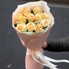 Букет из 11 роз Пич Аваланж (60 см) в Лосино-Петровском