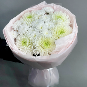 Букет из микса белых хризантем Магнум  в Лосино-Петровском