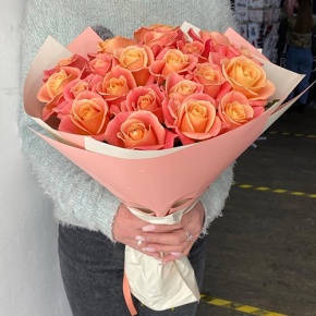 Букет из 21 розы Мисс Пигги ( 50 см ) в Лосино-Петровском