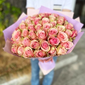 Букет 51 роза Бэлла Роса (40 см) в Лосино-Петровском