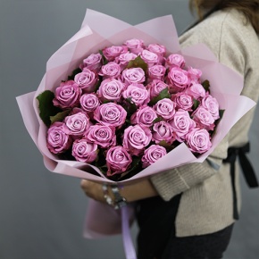 Букет из 35 малиновых роз Меритим (50 см) в Лосино-Петровском