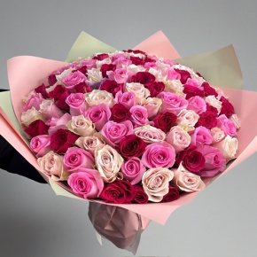 Букет "Ода любви" из 101 розы микс (40 см) в Лосино-Петровском