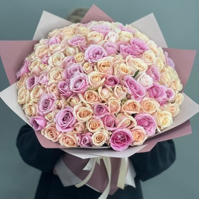 Букет "Люция" из 101 розы (50 см) в Лосино-Петровском
