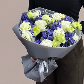 Букет из ароматных гиацинтов и эустом в Лосино-Петровском