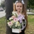 Композиция с георгинами на 1 сентября в белом ящике в Лосино-Петровском
