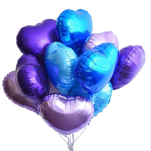 Сердце голубое фольгированный шар с гелием (45 см) в Лосино-Петровском